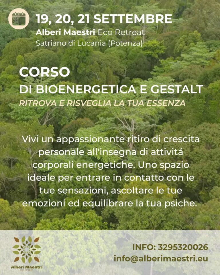 corso di bioenergetica e gestalt